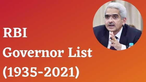 RBI Governor List PDF in Bengali